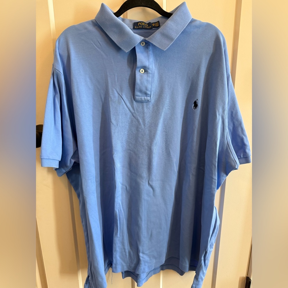 Ralph Lauren Men’s Sky Blue Polo with Embroidered Pony